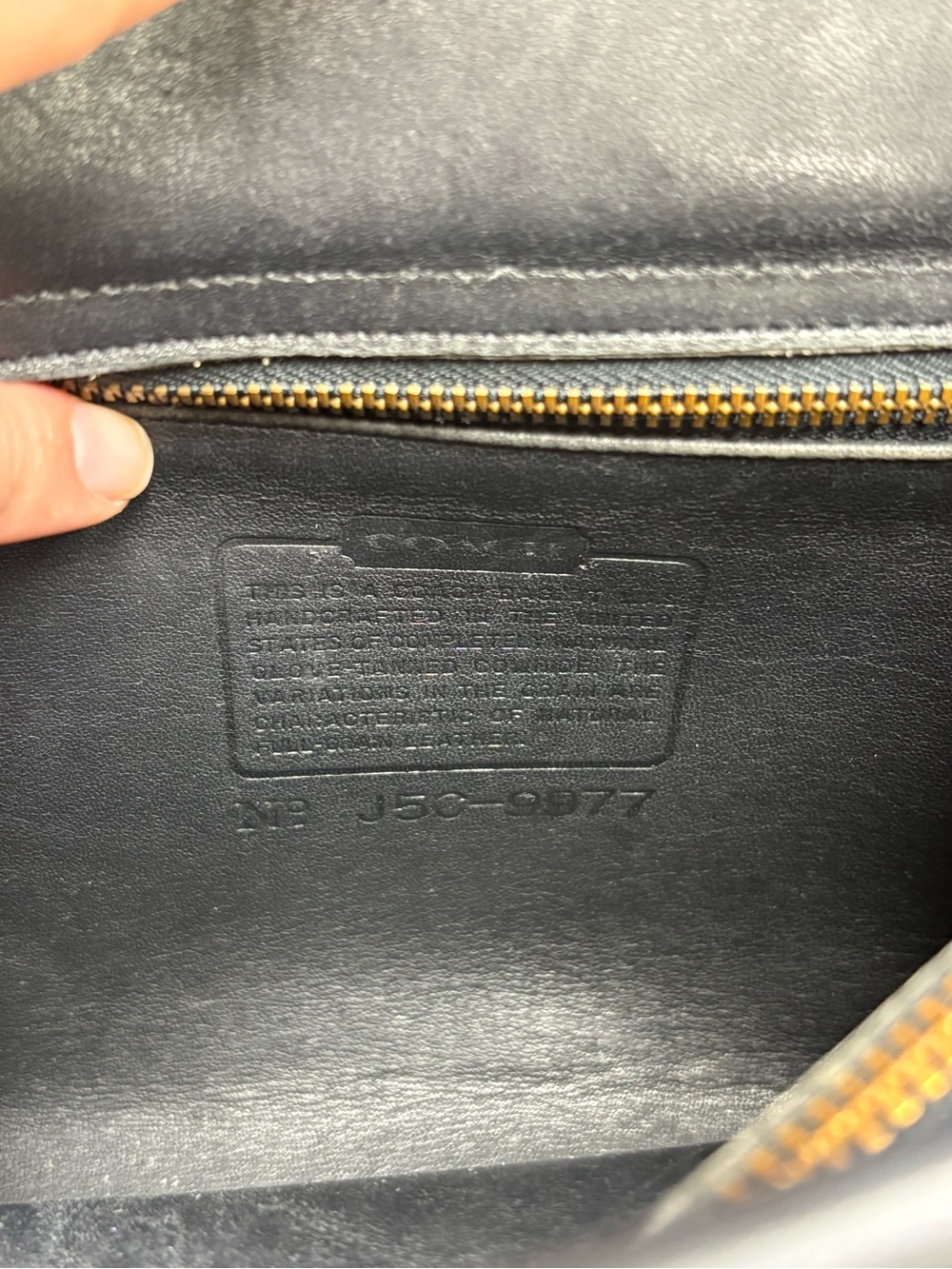 Vintage 9977 Coach Manor Black Leather Top-Handle Satchel with Gold Turn-Lock - Picture 12 of 12